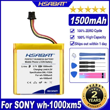 HSABAT 1500mAh Batéria pre WH-1000XM5 Bluetooth slúchadlá 723741 Batérie