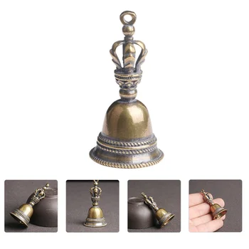 2 Ks Mini Krúžok Bell Keychain Mosadzné Zvončeky Dekor Remesiel Dekorácie Prívesok Strane Prívesky