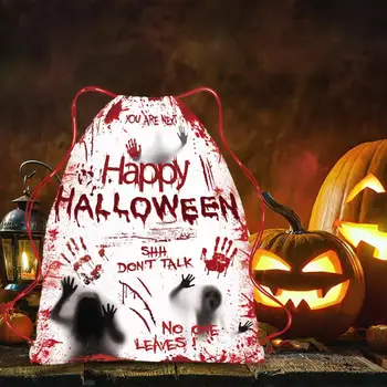 Halloween Themed Taška Strašidelné Halloween Šnúrkou Batoh Zábavné Ghost Tekvica Tému Candy Darčeková Taška pre Deti Strana Dodávky