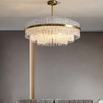 Prívesok Lampa Led Umenie Luster Svetlo Izba Dekor Vianočné Dekorácie Twisted sklenenej trubici moderné luxusné crystal obývacia nové