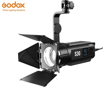 Godox 30W S30 so Zameraním LED Fotografie Kontinuálne nastaviteľné Svetlo Reflektorov S Stodola Dvere Pre Profesionálne Fotografovanie