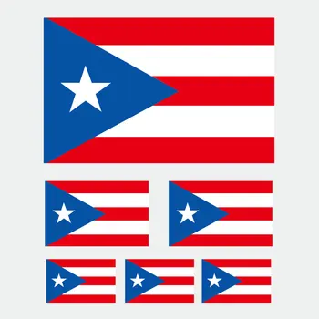 6 ks Najrôznejších Puerto Rican Vlajka Nálepky Nastaviť vysekávané Odtlačkový ft-019