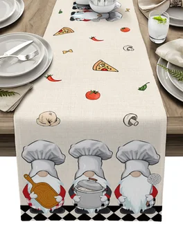 Kuchár Gnome Stôl Runner luxusné Kuchyňa jedálenský Stôl Kryt Svadobné Party Dekor Bavlnená posteľná Bielizeň Obrus