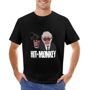 HIT OPICE - Hit-Monkey T-Shirt Short sleeve tee obyčajné čierne tričká mužov
