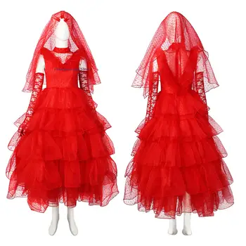 Lydia Anime Cosplay Chrobák Kostým Červená Jednotné Svadobné Šaty Halloween Party Horor Oblečenie pre Ženy