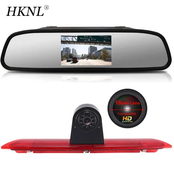 HKNL HD Objektív CCD Auto Zadnej strane Fotoaparátu S Zrkadlo Na Ford Transit tourneo custom Jumbo V363 F150 F250 F350 V636 MK8 Brzdové Svetlo
