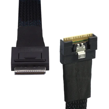Cablecc Oculink PCI-Express 8x 80pin SFF-8611 na SFF-8654 8i 8x 16Gbps Tenká SSD Údaje Aktívny Kábel, 50 cm