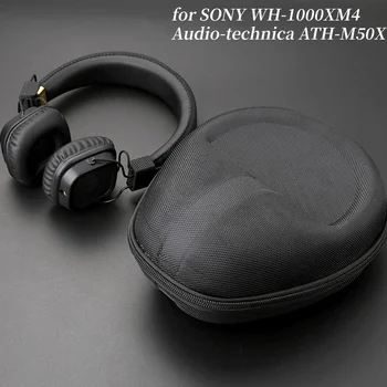 Pevný EVA Slúchadlá puzdro Puzdro s Hákom pre SONY WH-1000XM4/Audio-technica ATH-M50X Bezdrôtový Headset Taška Úložný Box