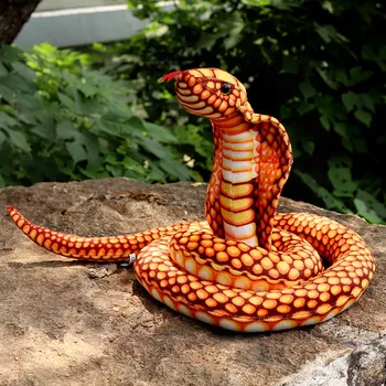 Roztomilý 200/300 3D Simulácia Cobra Had Hračky Had Zvierat Plyšové Hračky pre Deti, Hračky Domova Narodeniny Zložité Žart Dary