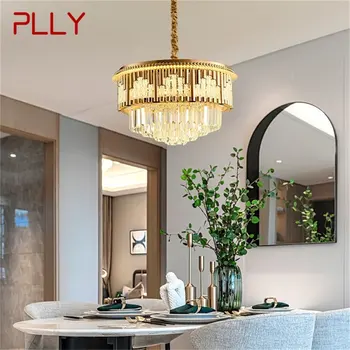 PLLY Zlatý Luster Lampy Svietidlá Luxusné Prívesok Svetlo Postmoderných Domov LED Dekoratívne pre život Jedáleň