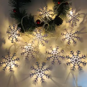 20 LED Snehuliak Santa Claus Svetlá, Vianočné Ozdoby String Svetlo Pre Vianočný Stromček Drôt String Svetlá Vianoce Svadobné Party Decor