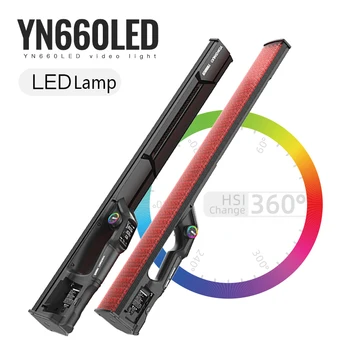 YONGNUO YN660 LED YN660led RGB Fotografie Svetlá Tube Video Svetlo, Farebné Ľad Vreckové Stick s Vajcom grid App Control