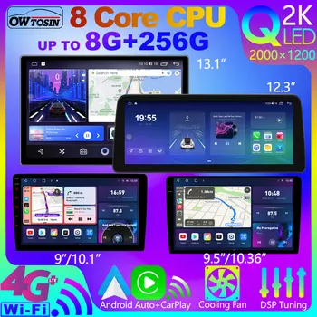 Owtosin Univerzálny 2 DIN 2K Obrazovke Android, 13 Auto DVD Prehrávač Multimediálnych súborov Carplay Autoradio Bluetooth 5 Hlavu Jednotka Stereo Rádio GPS