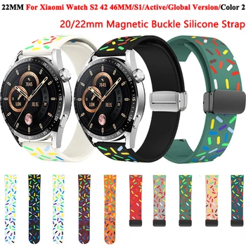 22 mm Náhradný Magnetické Popruhy Pre Xiao Mi Watch Color 2/S2 46 mm Silikónový Pre Mibro X1 Náramok S1 Pro/Aktívne Náramok