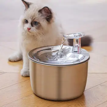 Pet Zásobník Vody Z Nehrdzavejúcej Ocele 304 Automatické Plniace Smart Mačka Studne Psa Vody Kŕmiť Domáce Zvieratá