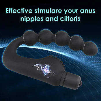 Análny Plug Prostaty Masér G-spot Klitoris, Vagina Stimulátor So Silným Vibráciám Silikónové Perličiek Dildo Dospelých, Sexuálne Hračky Pre Mužov, Ženy