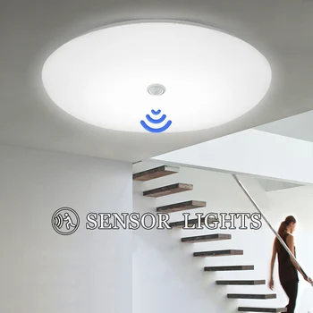 LED Stropné Svietidlá Smart PIR Snímač 48W 24W LED Panel Svietidlá, Svietidlá Vnútorné Chodby, Predsieň, Senzor Pohybu, Nočné Osvetlenie, 110V220V
