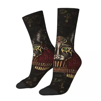 Bohyne Bastet Egyptskej Mytológie Unisex Zimné Ponožky Vetru Šťastný Ponožky Street Štýl Crazy Ponožka