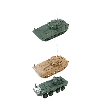 1:72 4D Montáž Čína Tank Model Otáčania Fort Sledované Crawler Chariot pre Dospelých drahocenná pamiatka Stola Dekor Zberateľstvo Deti
