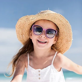 Deti Polarizované slnečné Okuliare UV Ochrany Pružné Gumené Okuliare Odtieňoch s Popruh pre Chlapcov, Dievčatá