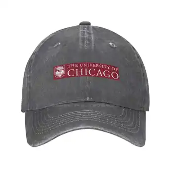University of Chicago Logo Vytlačené Grafické Logo Značky Vysokej kvality Denim spp Pletené klobúk Baseball cap