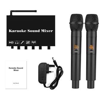 HDMI Karaoke Zvukový Pult s Bezdrôtového Mikrofónu Podporu BluetoothV5.0 Karaoke Mixér Systém s HDMI Optický Toslink AUX Out