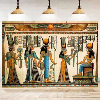 Bohovia Egypta Fotografie Pozadie Starovekej Egyptskej Mytológie Sfinga V Egypte Pergamen Hieroglyphic Pozadí Dekor Transparent