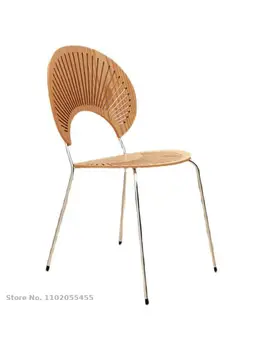 Nordic jedálenské stoličky domov moderné shell stoličky jednoduché slnko stoličky make-up stoličky svetlo luxusná koža čistá červená retro kreslo