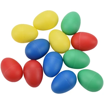 12Pcs Plastové Vajíčko Mocní Nastaviť 4 Rôzne Farby,Bicie Hudobné Vajcia Maracas Dieťa Deti Hračky