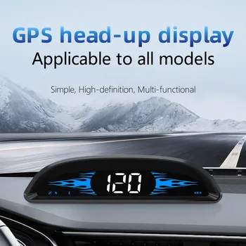 2023 Auto HUD GPS Systém Head-up Displej palubného Počítača Multifunkčné Elektronické Príslušenstvo Digitálny Rýchlomer Nosenie na Všetky Auta