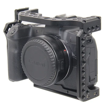 Pro Kamery Klietky pre Canon EOS R s Coldshoe 3/8 1/4 Závit Otvory Arca Swiss Rýchle Uvoľnenie Doska Fotoaparát Ochranné Klietky