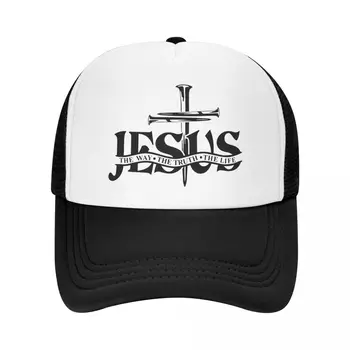 Ježiš Cestu, Pravdu, Život, Baseball Cap Priedušná Vyznania Kresťanskej Viery Trucker Klobúk Výkon Snapback Čiapky