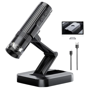 1 KS USB Digitálny Mikroskop Ručné Mikroskopy Kamera 1080P HD Mince Mikroskopom Mini Kamera zväčšovacie sklo 50X-1000X Čierna
