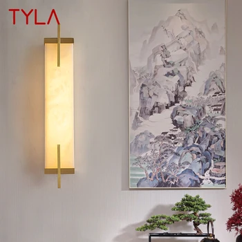 TYLA Mosadz Nástenné svietidlo LED Moderné Luxusné Mramorové Sconces Zariadenie Vnútorných Priestorov pre Domov Spálňa, Obývacia Izba, Chodba