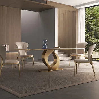 Ona Shi Yan zákaz high-end mramoru jedálenský stôl svetlo luxusné moderné jednoduchý malý byt jedáleň nábytok