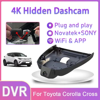 2160P Wifi Špeciálne Auta DVR 4K Dash Cam Kamera, videorekordér Pôvodný Pre Toyota Corolla Kríž 2023 Plug and play Skrytý DashCam