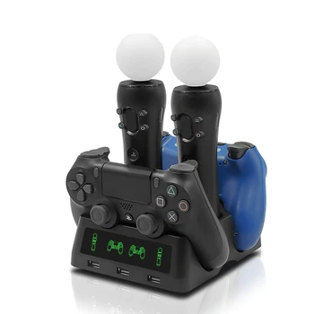 PS4 Radič Nabíjačku Dual Rýchlo PS4 Nabíjací Dok pre Playstation 4 Sony PS4 VR Move Motion Controller s LED Indikátor