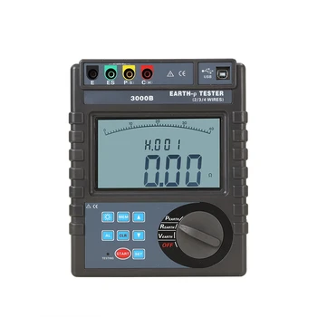 ETCR3000b Prispôsobiť 40V AC Max CR3000B Digitálne Zemi Odpor Pôdy Rezistivita Tester 0.00 ohm -30.00 Kohm,0-600VAC,
