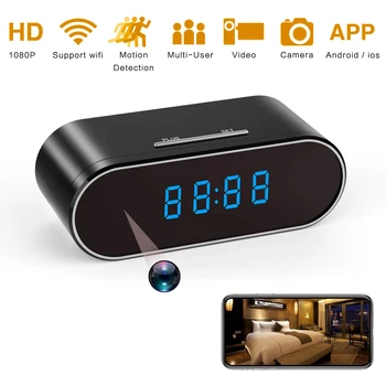 Smart Home HD 1080P CCTV Zabezpečenia WIFI, Kamera, Bezdrôtové Elektronické Hodiny Mini DV Baby Monitor na Diaľku Sledovať Prostredníctvom Aplikácie Video DVR