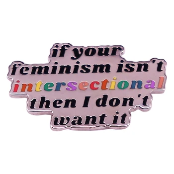 A2752 Ak váš feminism nie je intersectional potom nechcem to Smalt Brošňa Kolíky Oblečenie Batoh Klope Odznaky Príslušenstvo