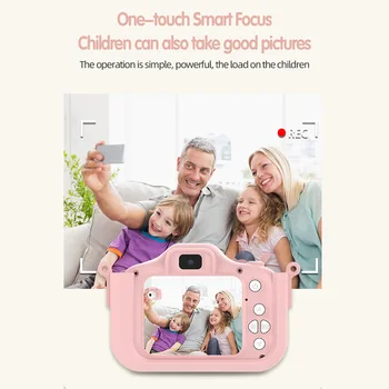Deti Fotoaparát 4000W 1080P HD 2.0 Palcový Displej Fotoaparát USB Nabíjateľné s 32GB Pamäťovú Kartu Deti Narodeniny, Vianočné Darčeky