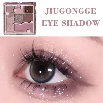 Deväť-farebné Očné tiene Paletu Iris Fialová Lesk Pearly Očná Móda Eye Makeup Paleta Tieň Lesklé kórejský Eyeshadow Kúzlo P4B0
