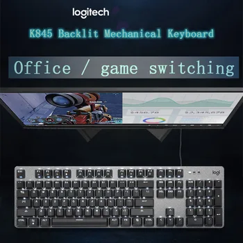 Logitech K845 mechanické hráč klávesnice Drôtové Hra Office Home Atribút Panel Herné League of Legends Biele Podsvietenie keycaps