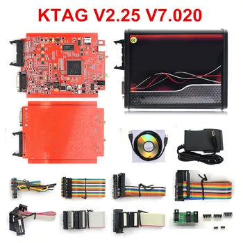 ECU Programátor 2.80 Červená KE-SS V5.017 K TAG V7.020 4 LED 2.25 Online OBD2 ECU chiptuningu Nástroje KE-SS 5.017 K-TAG