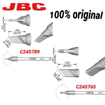 JBC 100% Originálne C245789 C245765 Spájkovačka Tipy Tin Zvárač Tipy na JBC T245 Rukoväť Mobilný Telefón Oprava Zváracích Nástrojov
