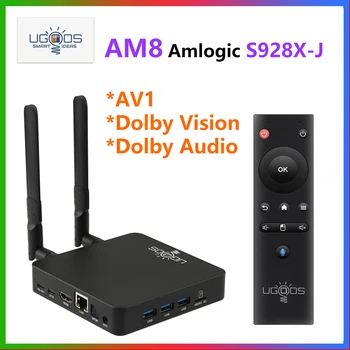Ugoos AM8 Smart TV Box Android 11 Amlogic S928X-J DDR4 4 GB 32 GB WiFi6 BT5.3 1000M Set-Top Box Podpora Dolby Audio Dolby Vízia