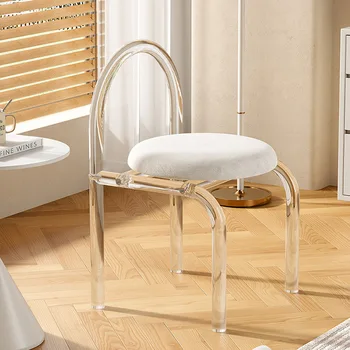Akryl transparentný crystal stoličky čisté červené s vysokou hodnotou spálňa toaletný stolík make-up stolice svetlo luxusné jednoduché zavesenie jedálenský c