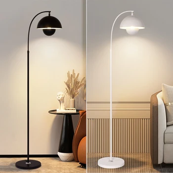 Nordic Black Poschodí Lampa LED Stojace Lampy, Obývacia Izba Štúdia Spálňa LED Stojan Ľahkého priemyslu Dekor Svietidlo na Čítanie