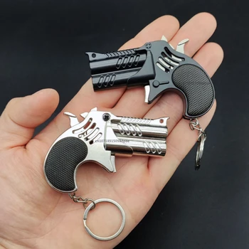 Nové Praskla Gumička Launcher Mini Keychain Kovové Gumička Zbraň Deti Simulácia Pištole Hračka Darček