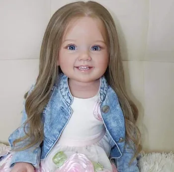 FBBD Prispôsobené Obmedzenej ponuky 28 inch Reborn Baby Doll Cammi S Ručne Korene Vlasov Už Hotové Bábika Rôzne Šaty